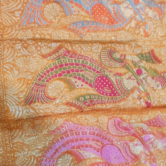 Bandhani Saree (Katan-Kanchipurum Style) Human Figures! Brand new! - Picture 4 of 16